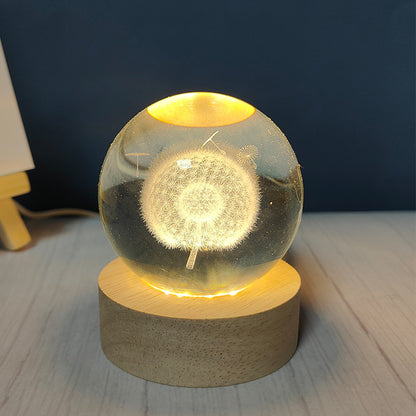 Usb Plug-in Luminous Crystal Ball Night Light